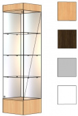 Витрина колонна стеклянная с фризом (ВК1с)