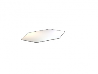 Витрина шестиугольная с фризом (ВТ3пр) 